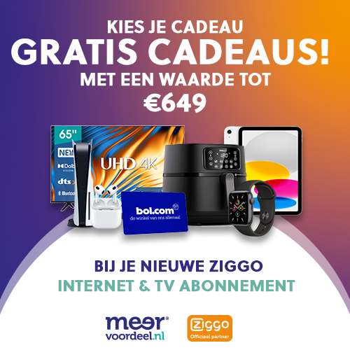 Ontvang een gratis tv, iPad, Playstation 5 of Apple Watch 8 met Ziggo actie meervoordeel